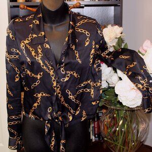 Wilfred 100% Silk Cropped Blouse